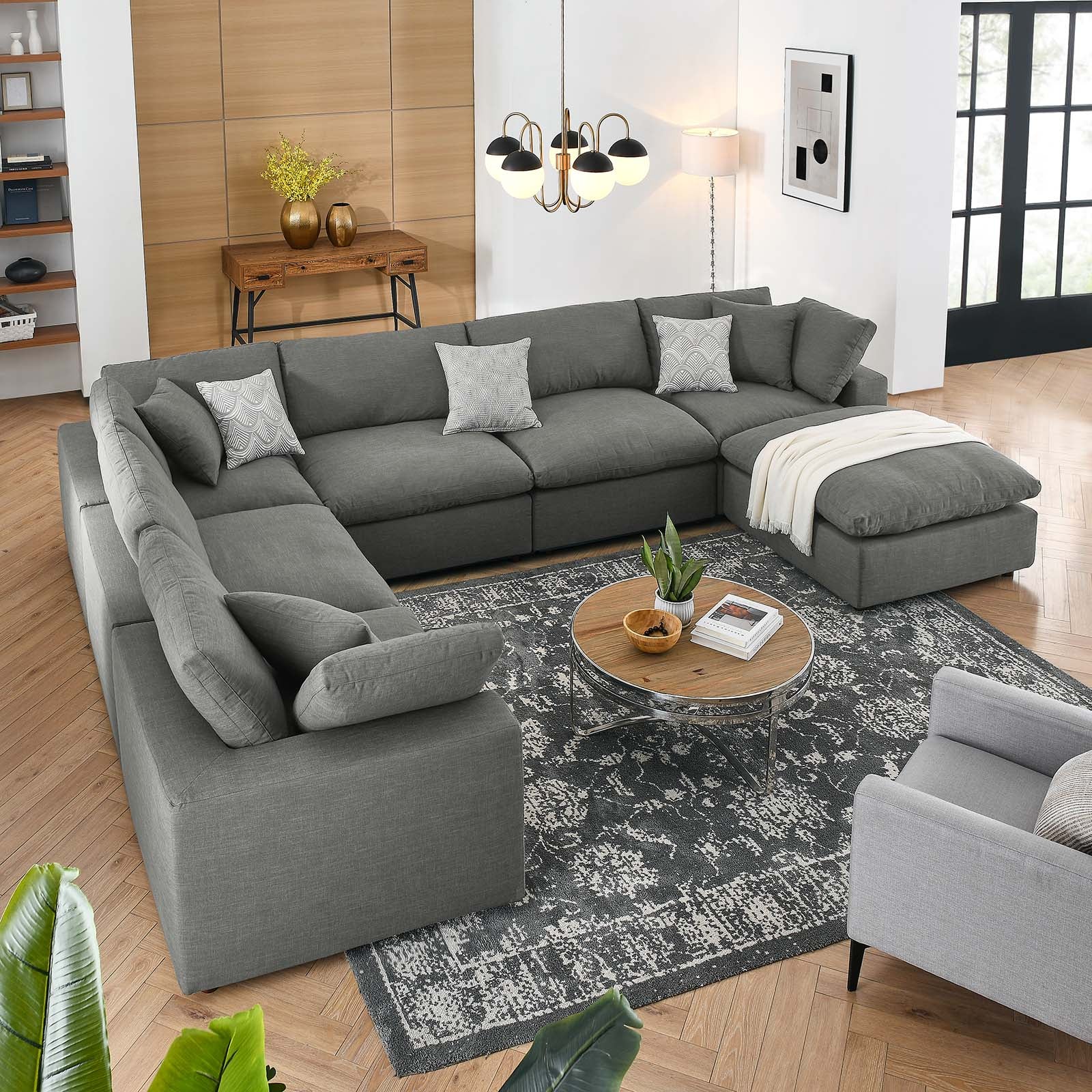 Modular store chaise sofa