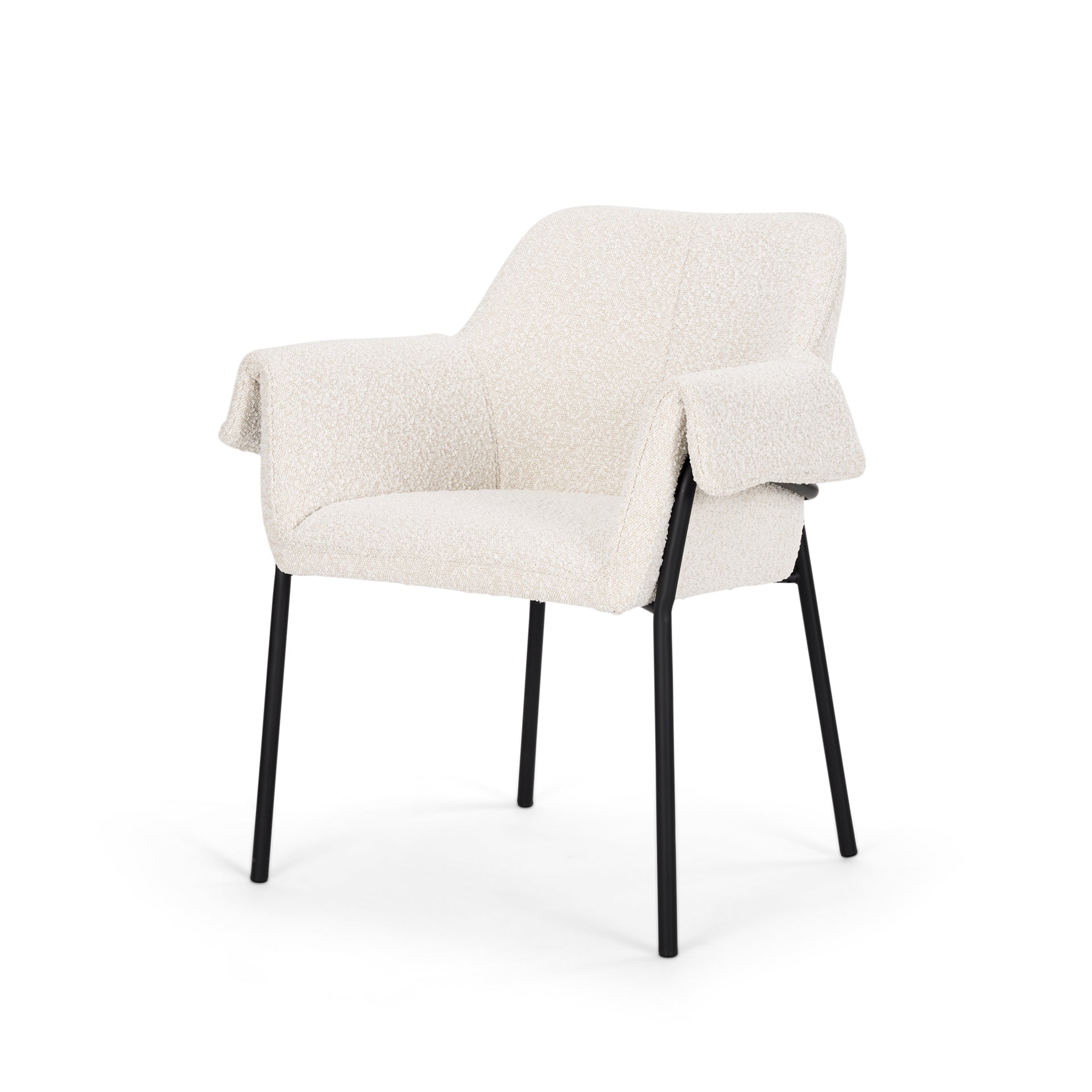 Brently Cream Boucle Dining Chair - Set Of 2