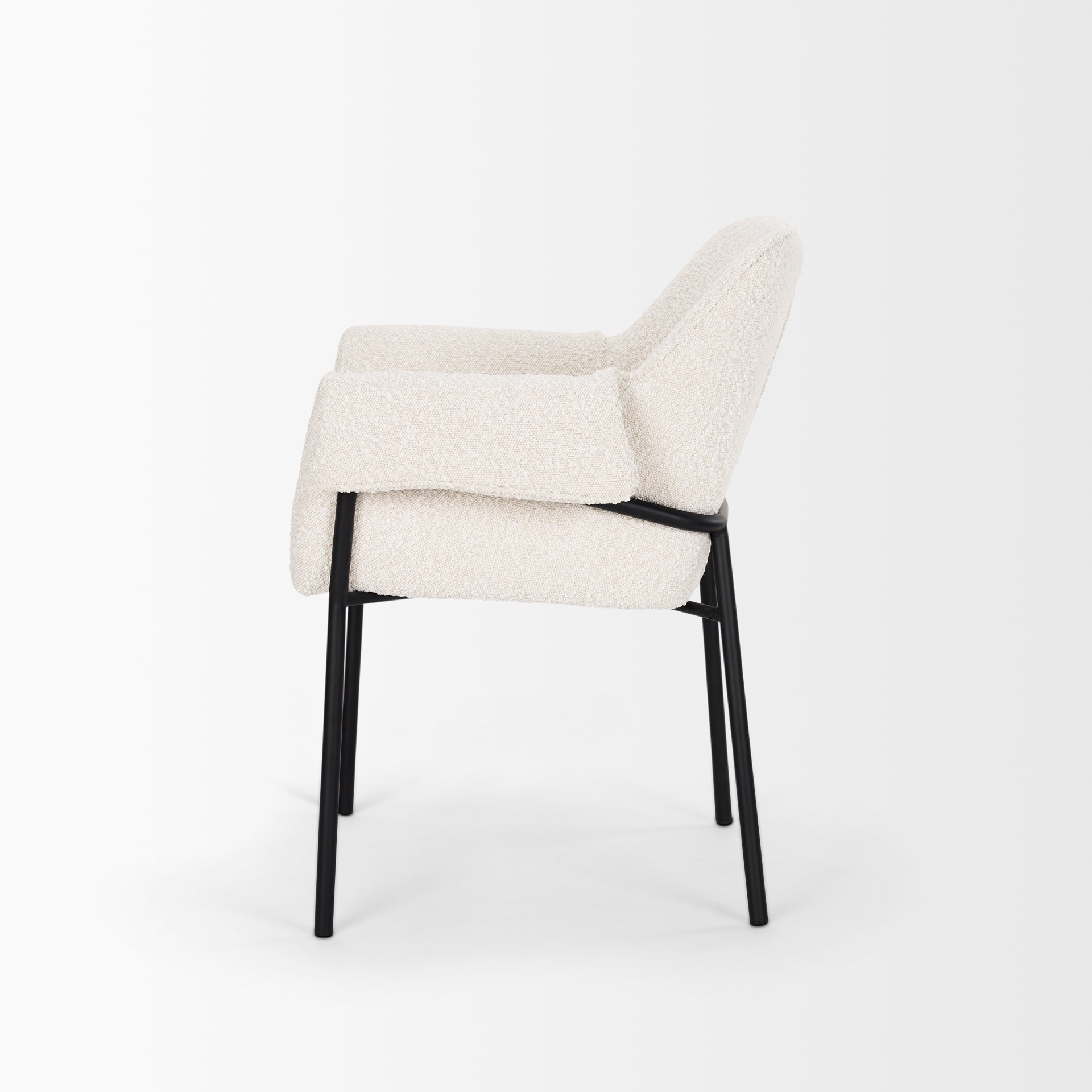 Brently Cream Boucle Dining Chair - Set Of 2