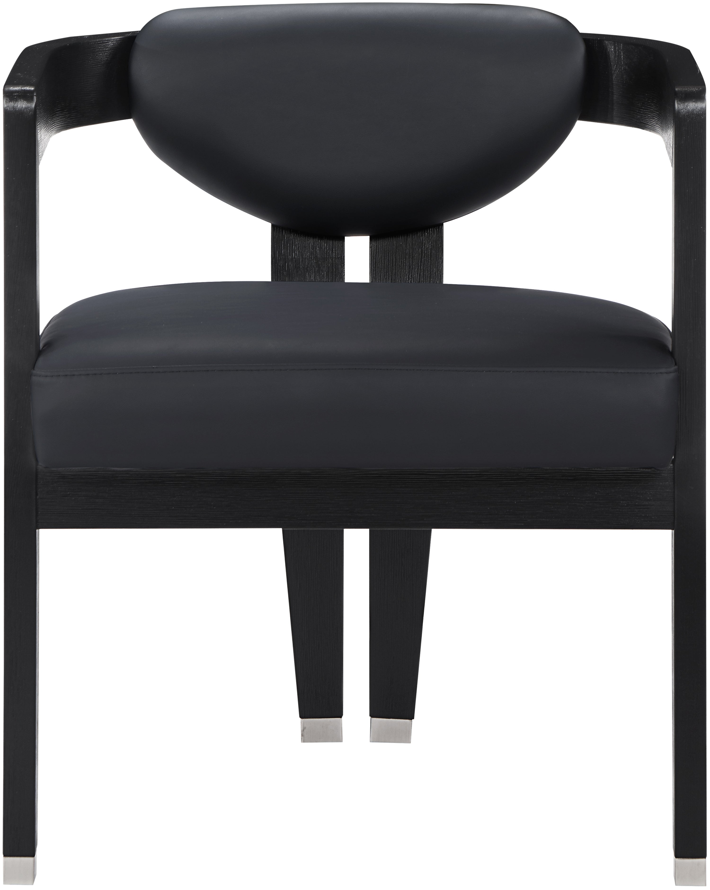Carlyle Faux Leather Dining Chair - Black/Black