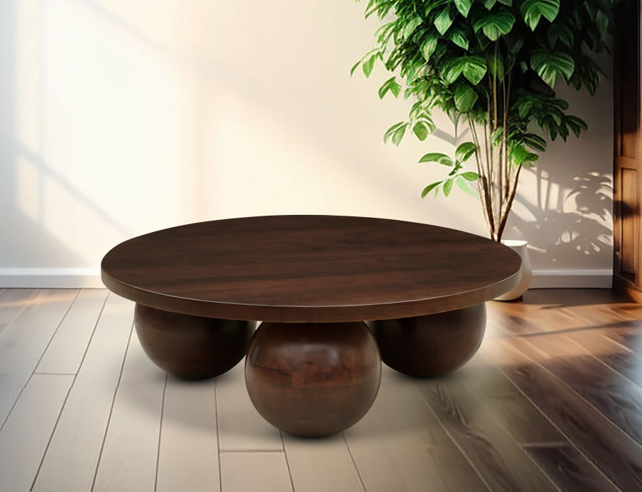 Spherical Coffee Table - Brown Walnut