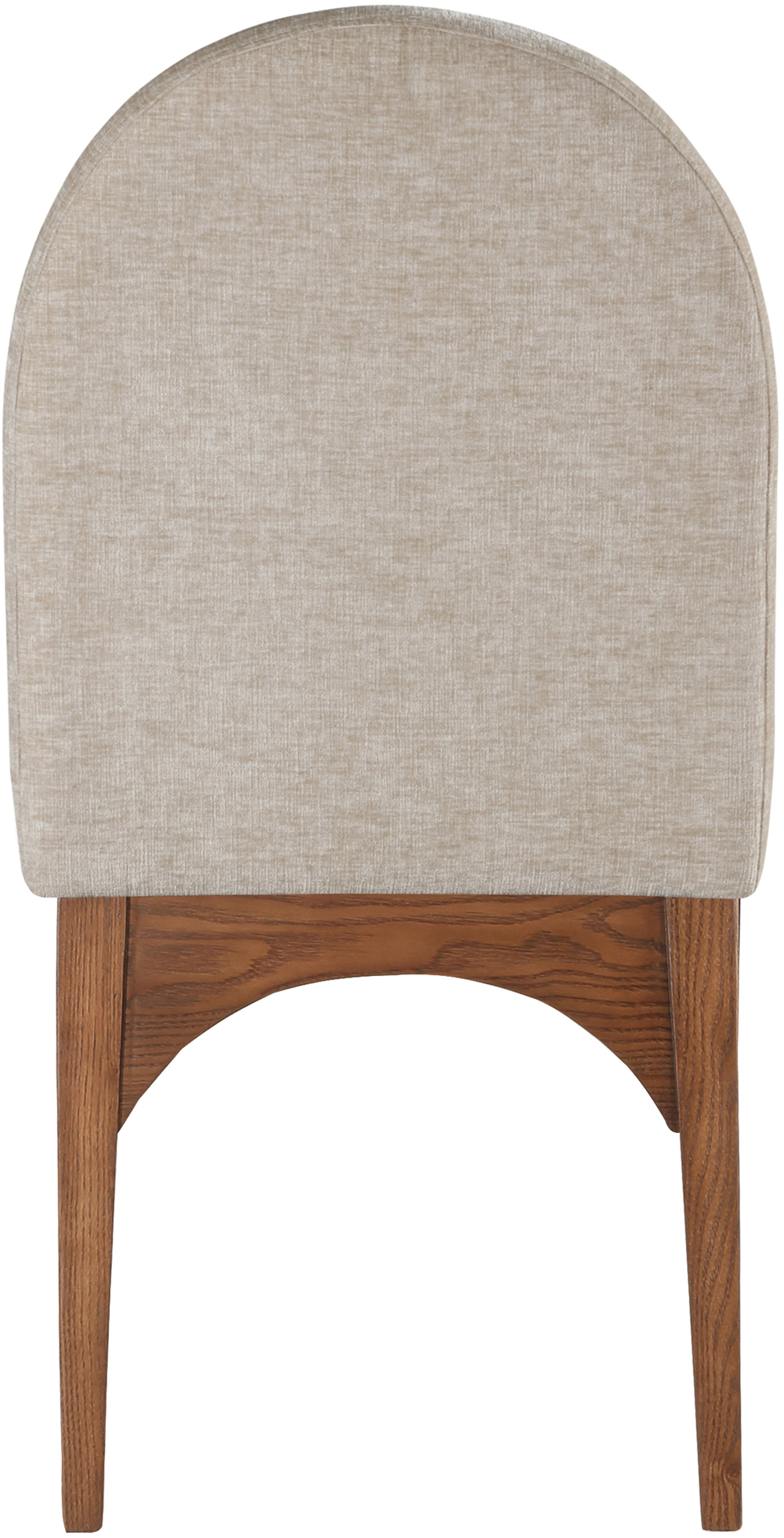Astoria Chenille Fabric Dining Side Chair - Beige Walnut