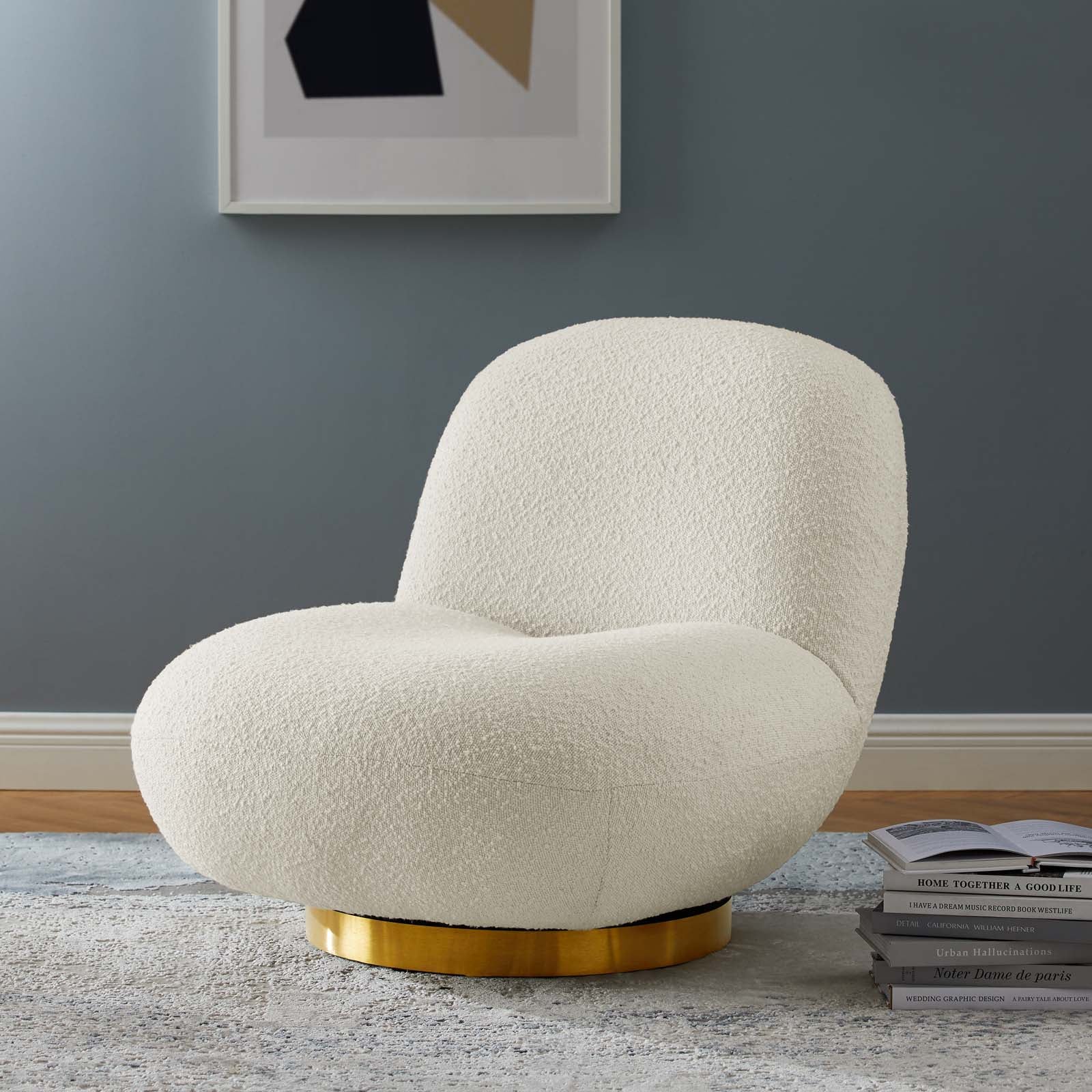 Kindred Boucle Swivel Chair