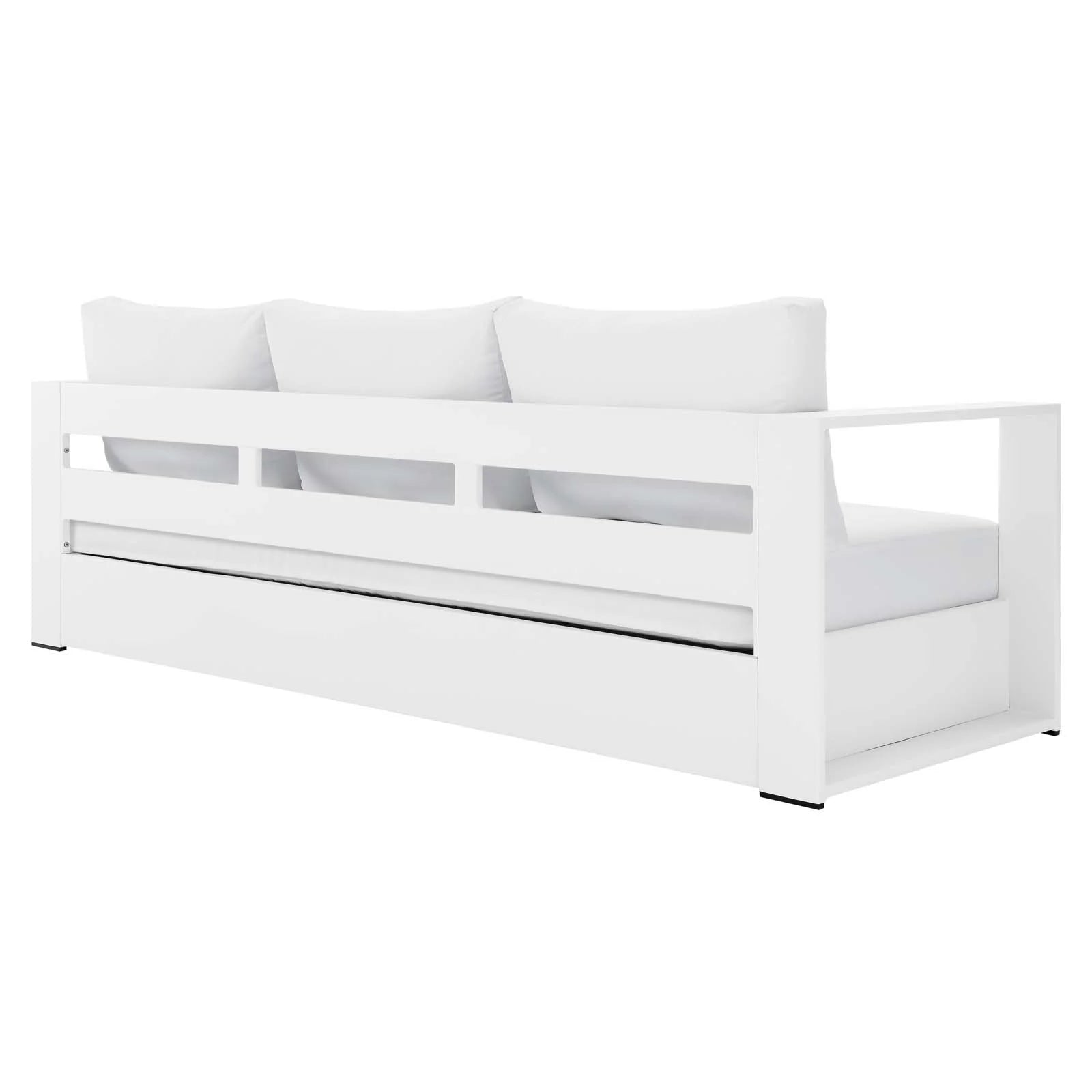 Sol Outdoor Patio Sofa - White/White