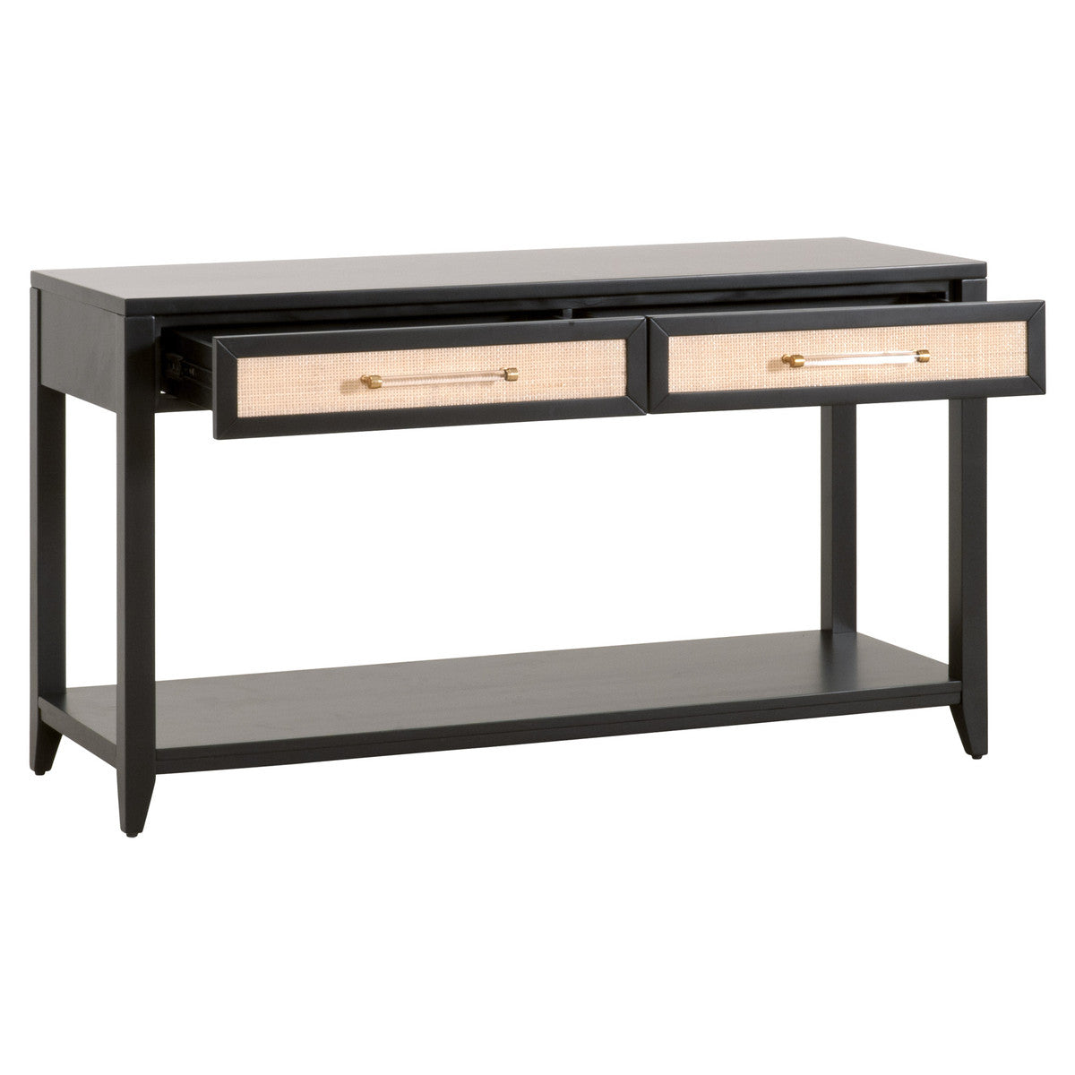 Holland 2-Drawer Console Table - Brushed Black