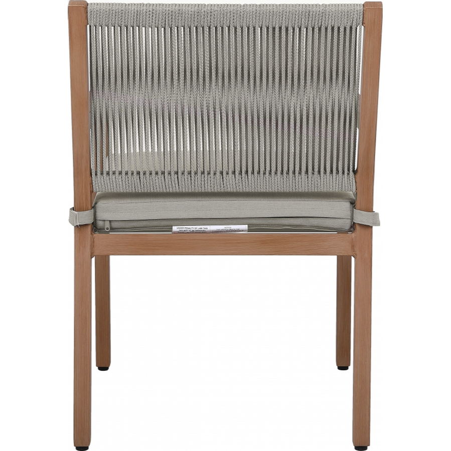 Maui Water Resistant Fabric Outdoor Patio Dining Arm Chair - Grey