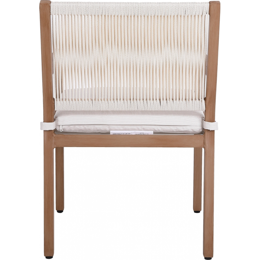 Maui Water Resistant Fabric Outdoor Patio Dining Arm Chair - Cream