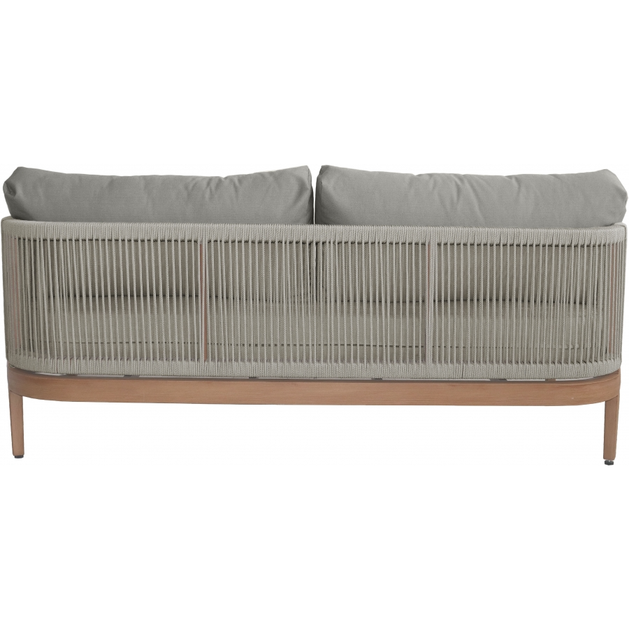 Maui Water Resistant Fabric Outdoor Patio Loveseat - Grey