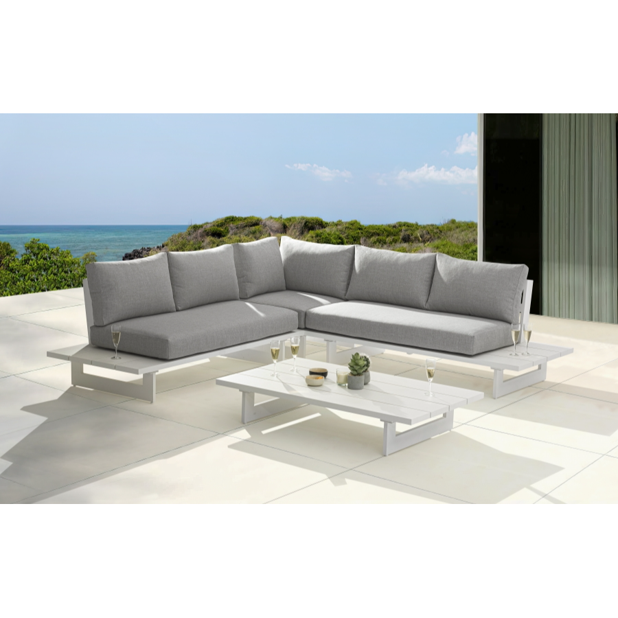 Maldives Water Resistant Fabric Outdoor Modular Sectional - Grey