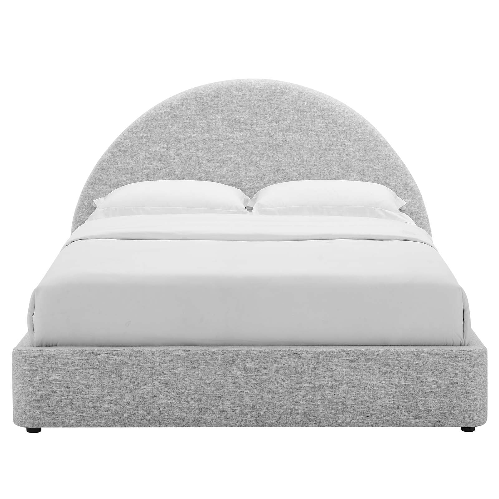 Cleo Arched Platform Bed - Heathered Weave Light Gray
