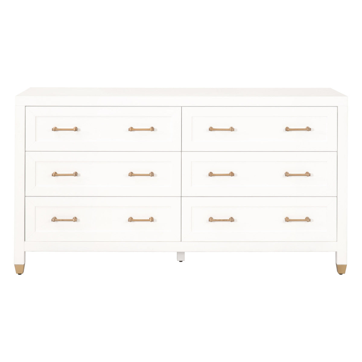 Stella 6-Drawer Double Dresser - White