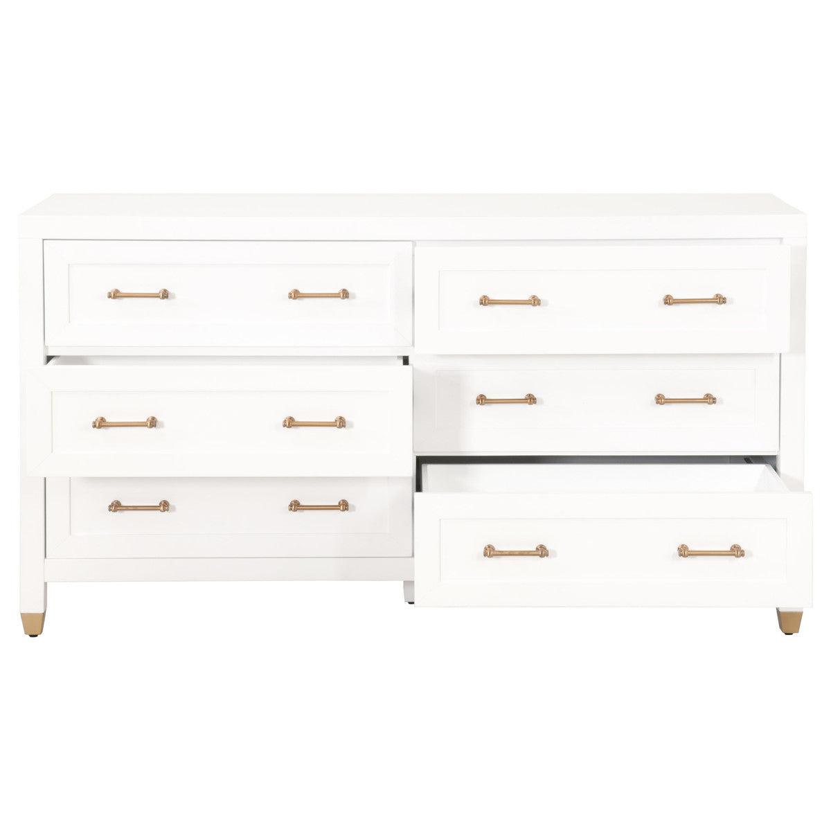 Stella 6-Drawer Double Dresser - White