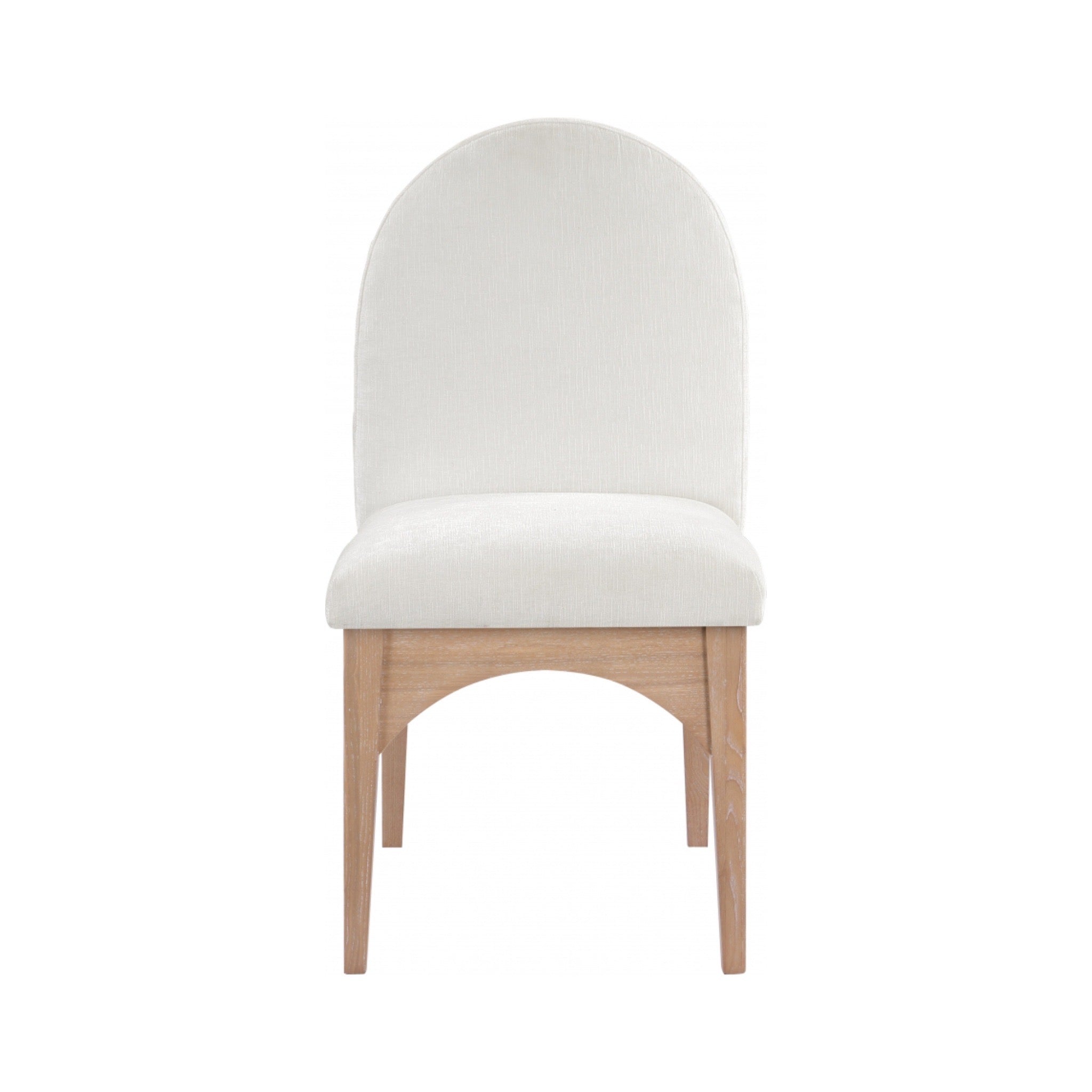 Astoria Chenille Fabric Dining Side Chair - Cream Natural Ash