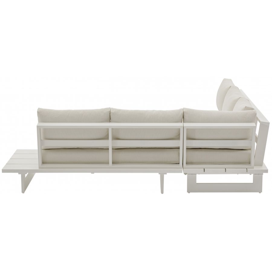 Maldives Water Resistant Fabric Outdoor Modular Sectional - Cream