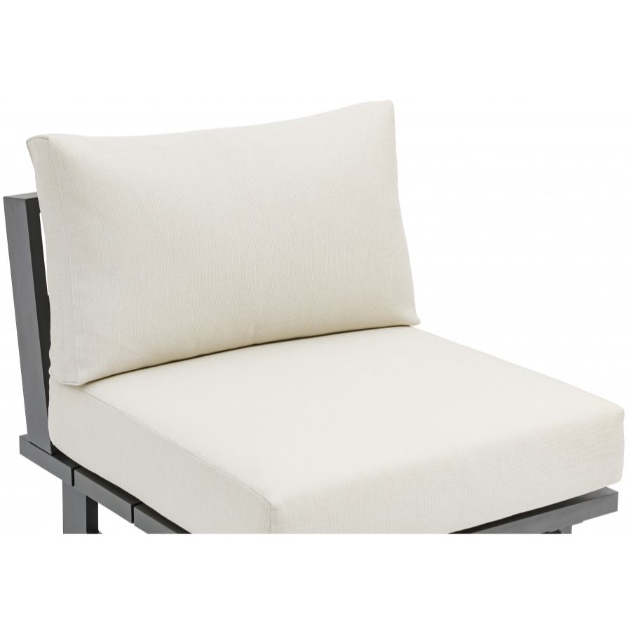 Maldives Water Resistant Fabric Outdoor Modular Accent Chair - Cream