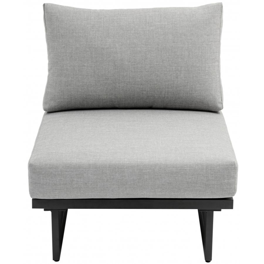 Maldives Water Resistant Fabric Outdoor Modular Accent Chair - Grey