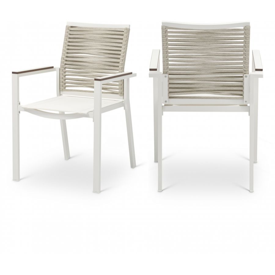 Maldives Outdoor Patio Dining Arm Chair - Beige