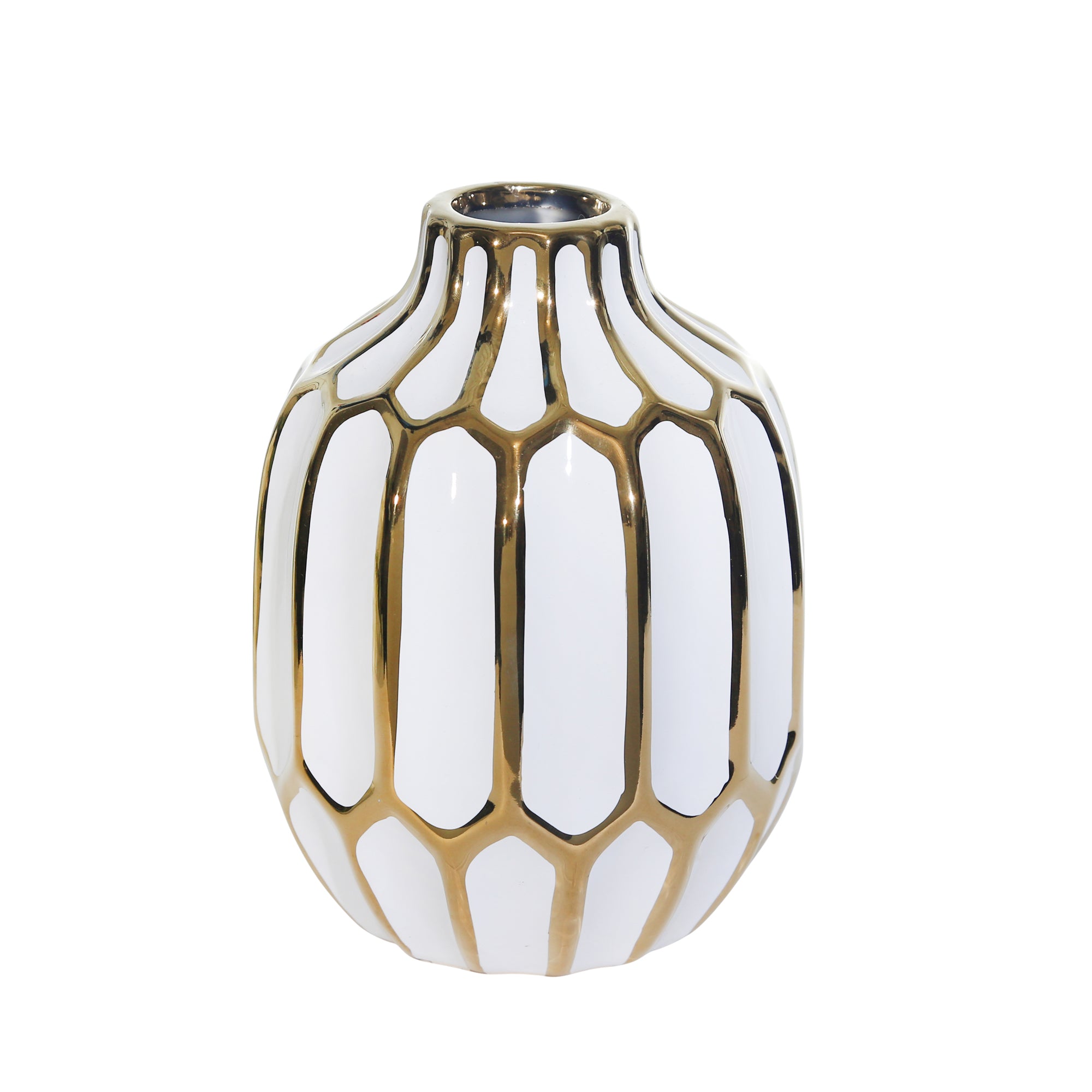 Carousel Ceramic Vase - Gold