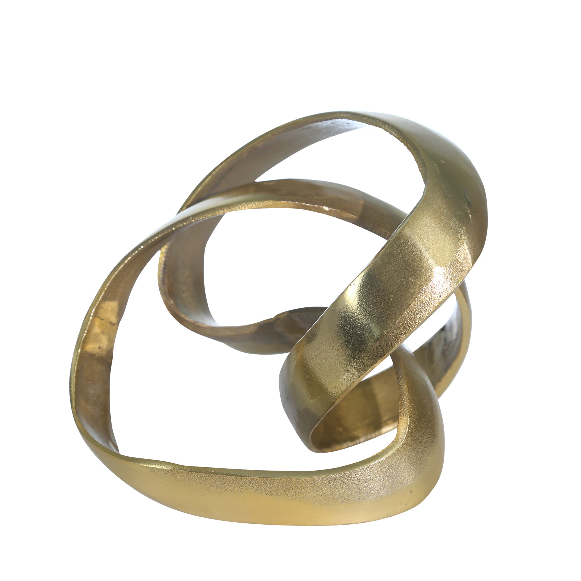 Aluminum Knot Sculpture - Gold