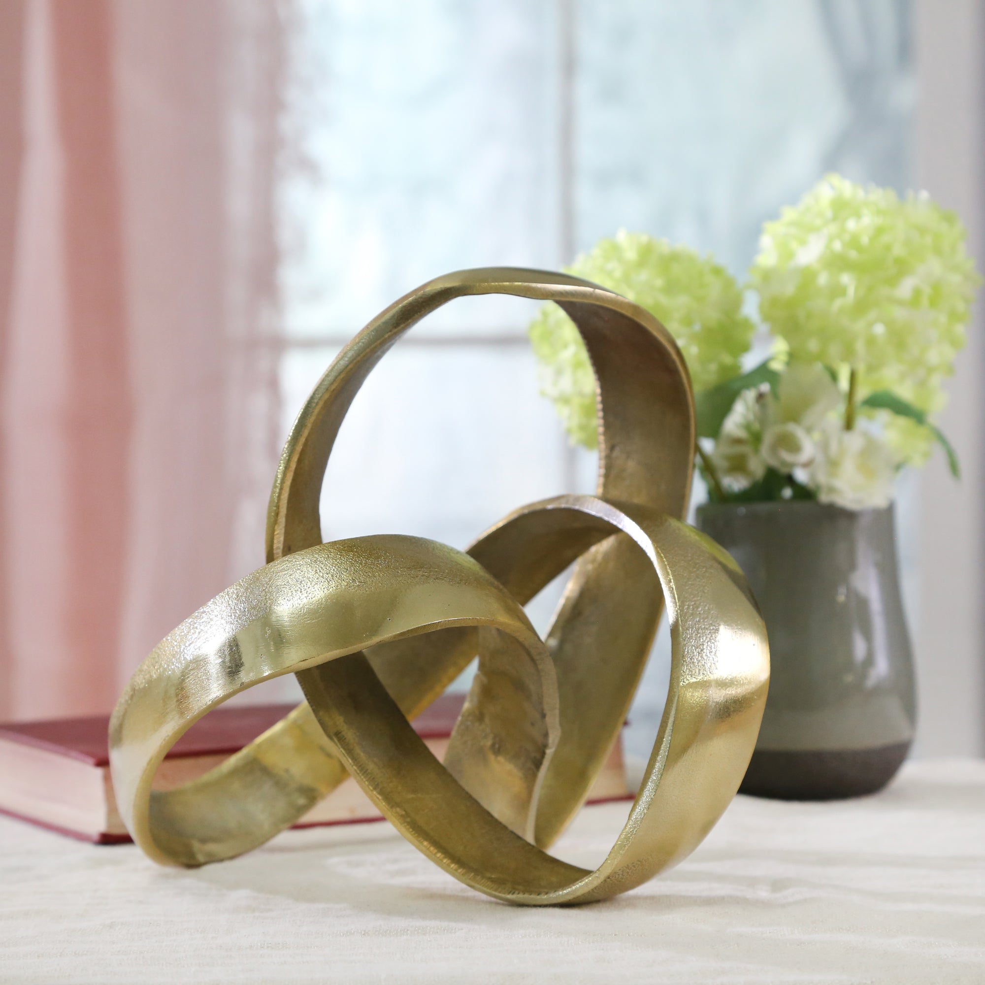 Aluminum Knot Sculpture - Gold
