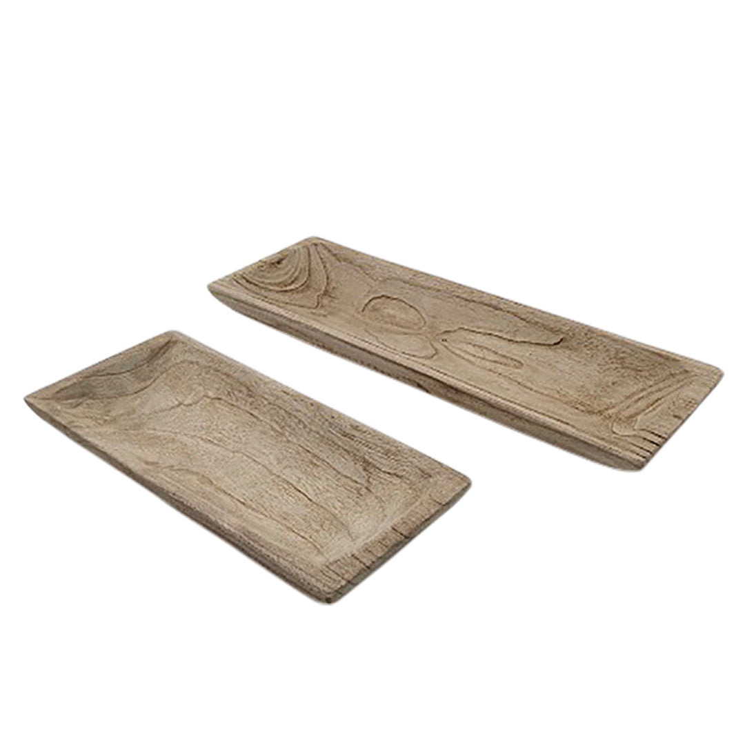 Cara Wood Trays - Natural
