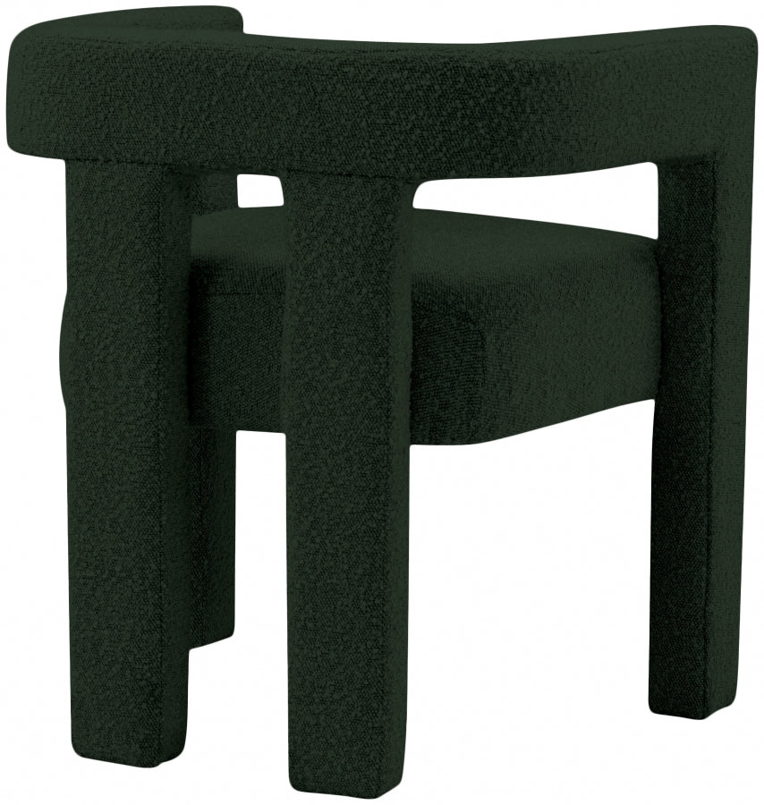 Athena Boucle Fabric Chair - Green