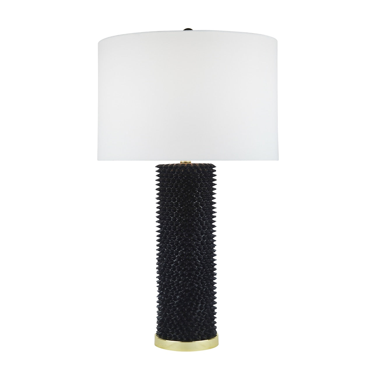 Resin Spiked Table Lamp - Black