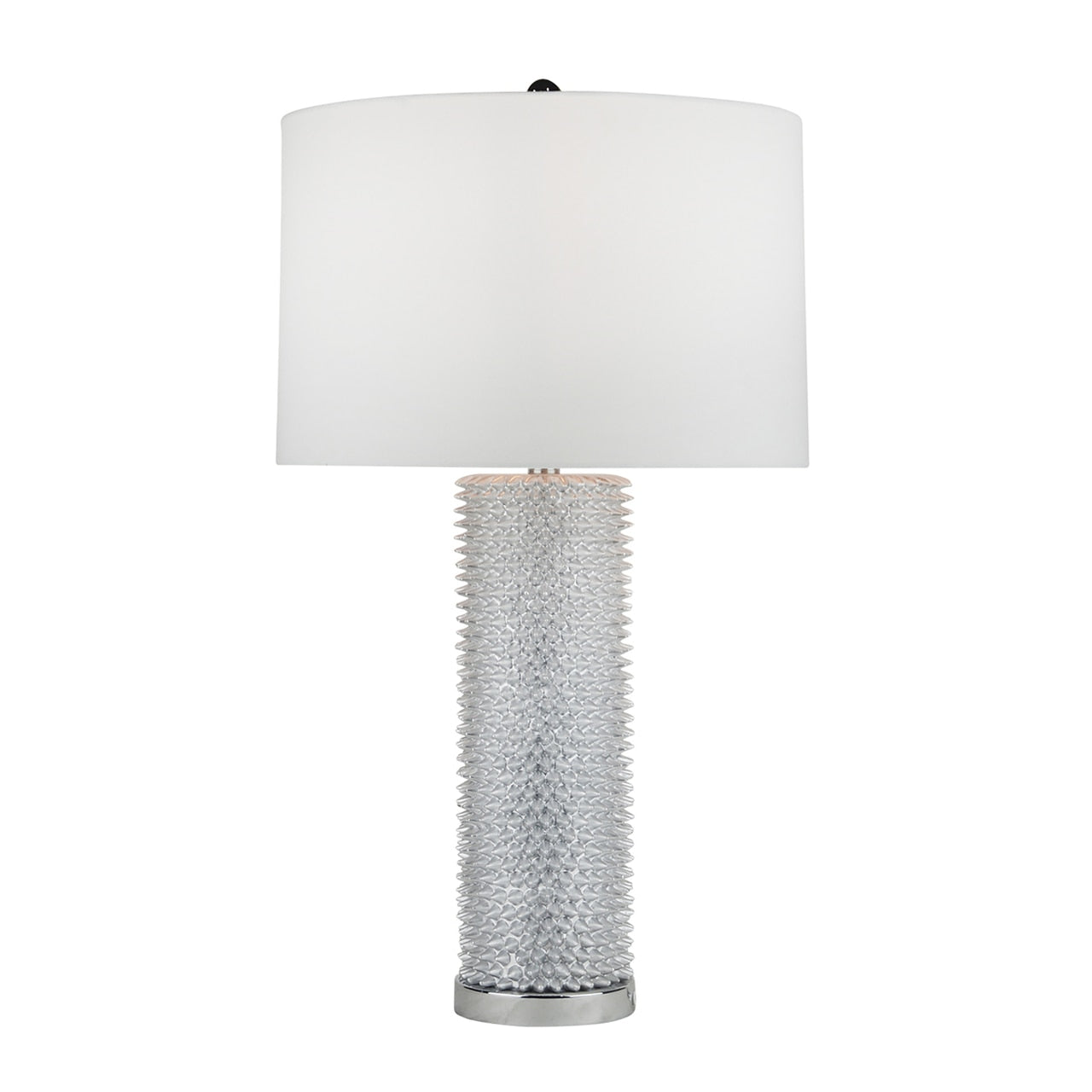 Resin Spiked Table Lamp - Silver