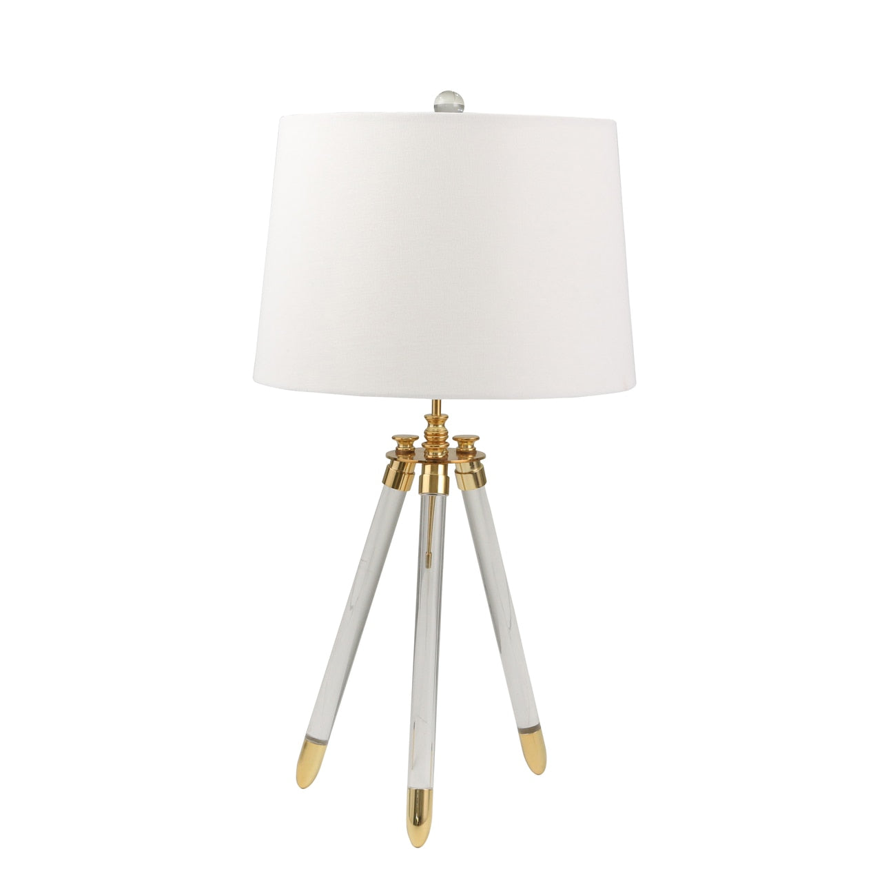 Acrylic Tripod Table Lamp - Gold