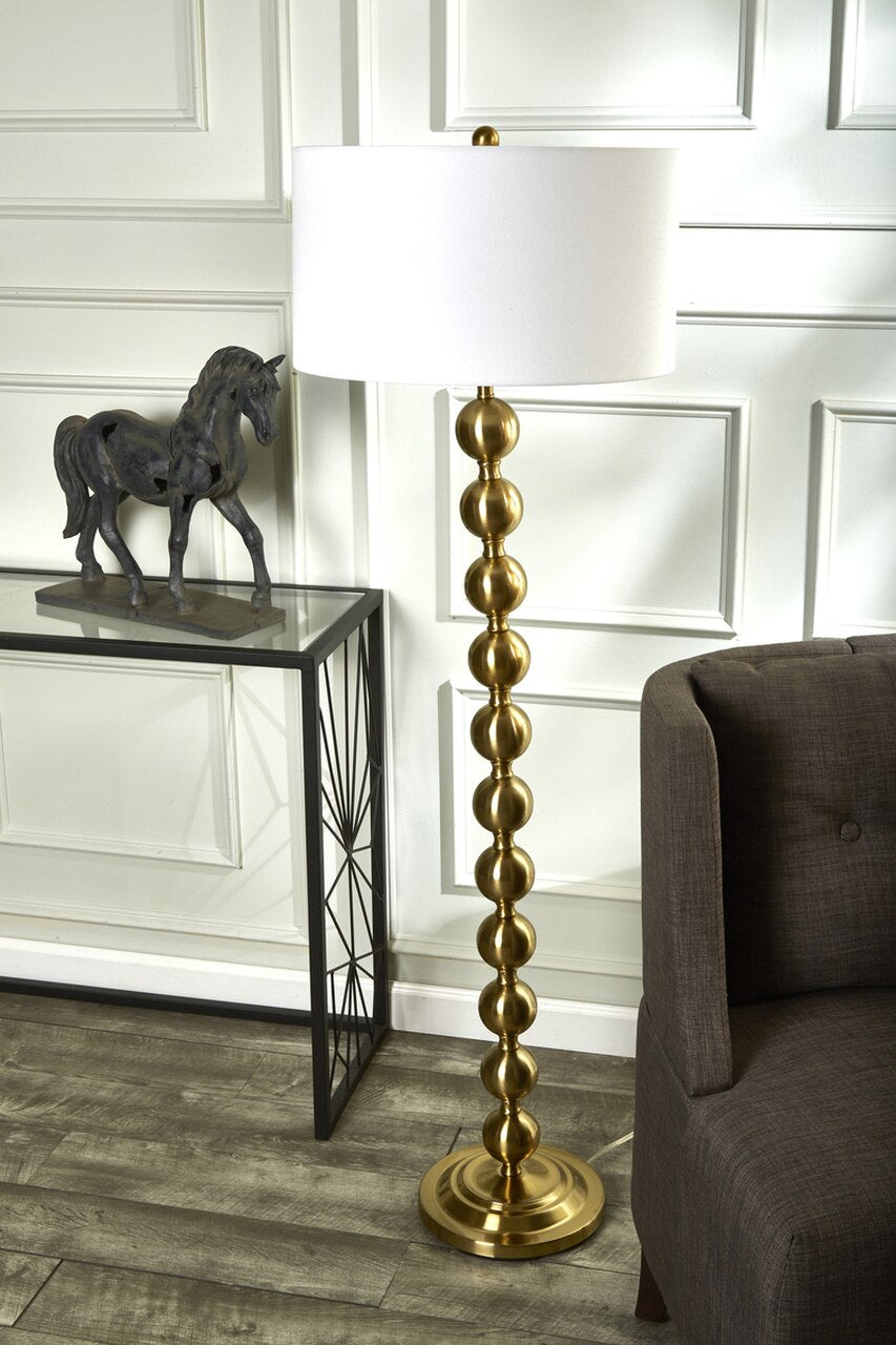 Metal Stacked Ball Floor Lamp Gold