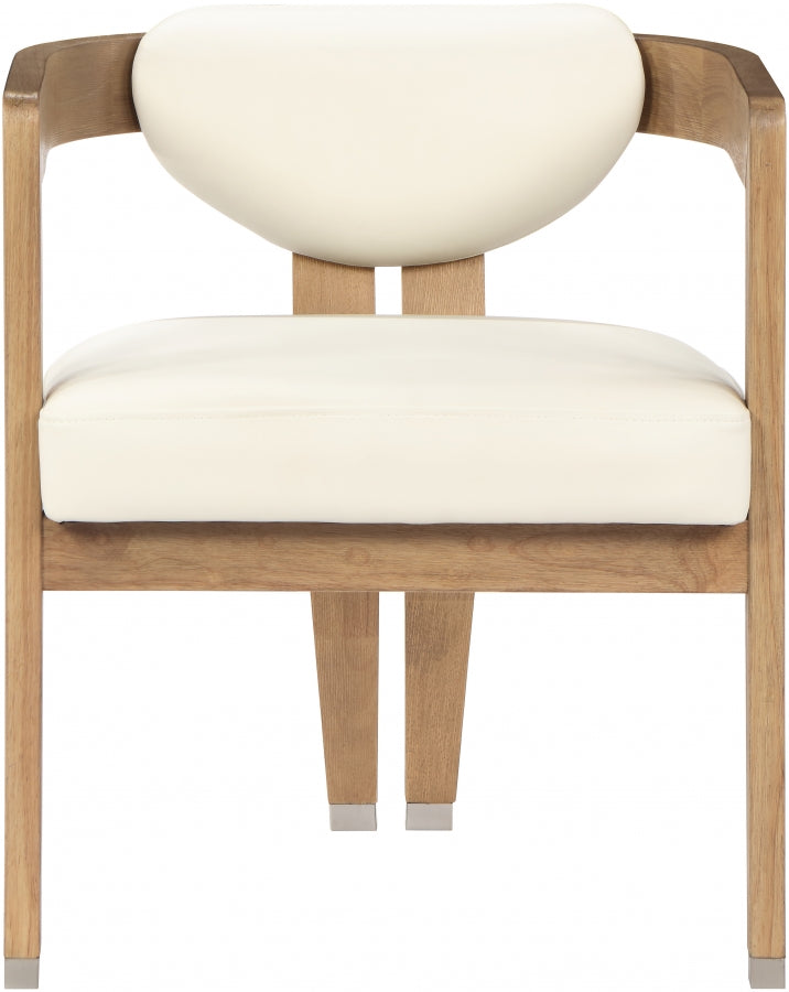 Carlyle Faux Leather Dining Chair - Cream