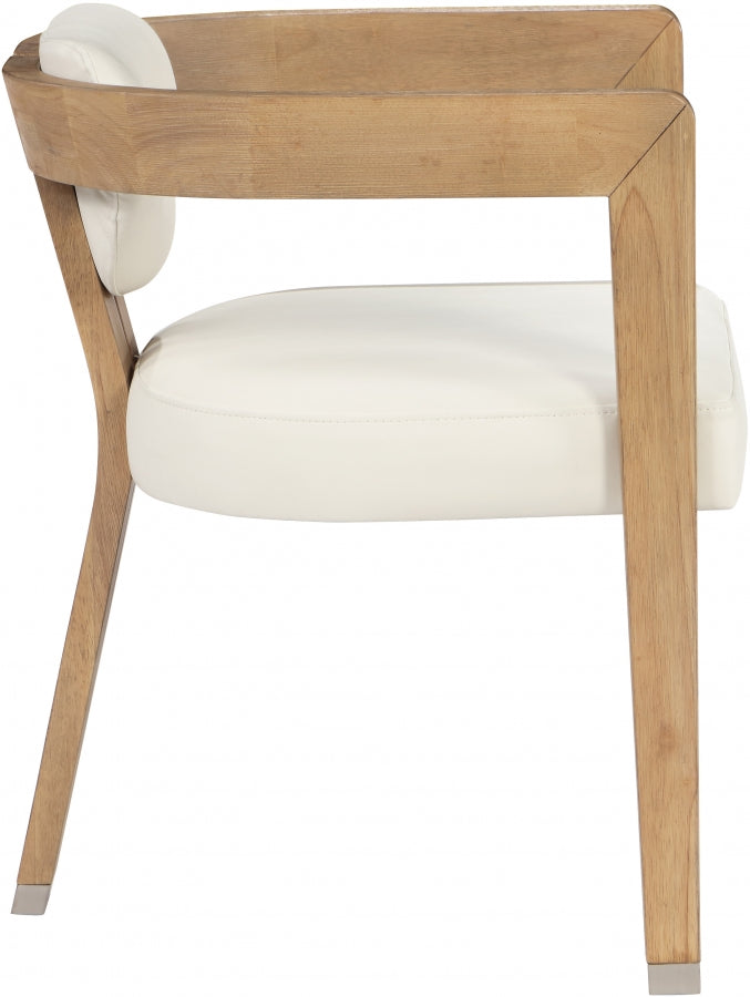 Carlyle Faux Leather Dining Chair - Cream