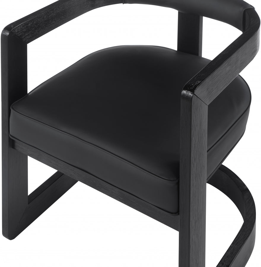 Manchester Faux Leather Dining Chair - Black
