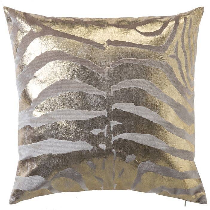 Foil Animal Print Pillow - Beige