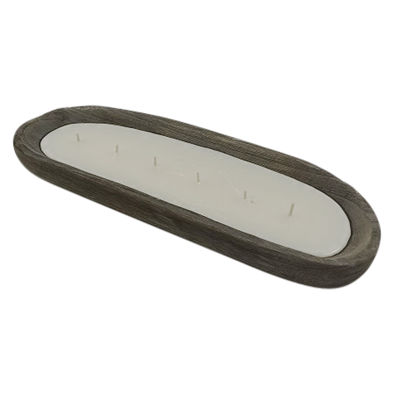 Wood Candle Tray - Gray