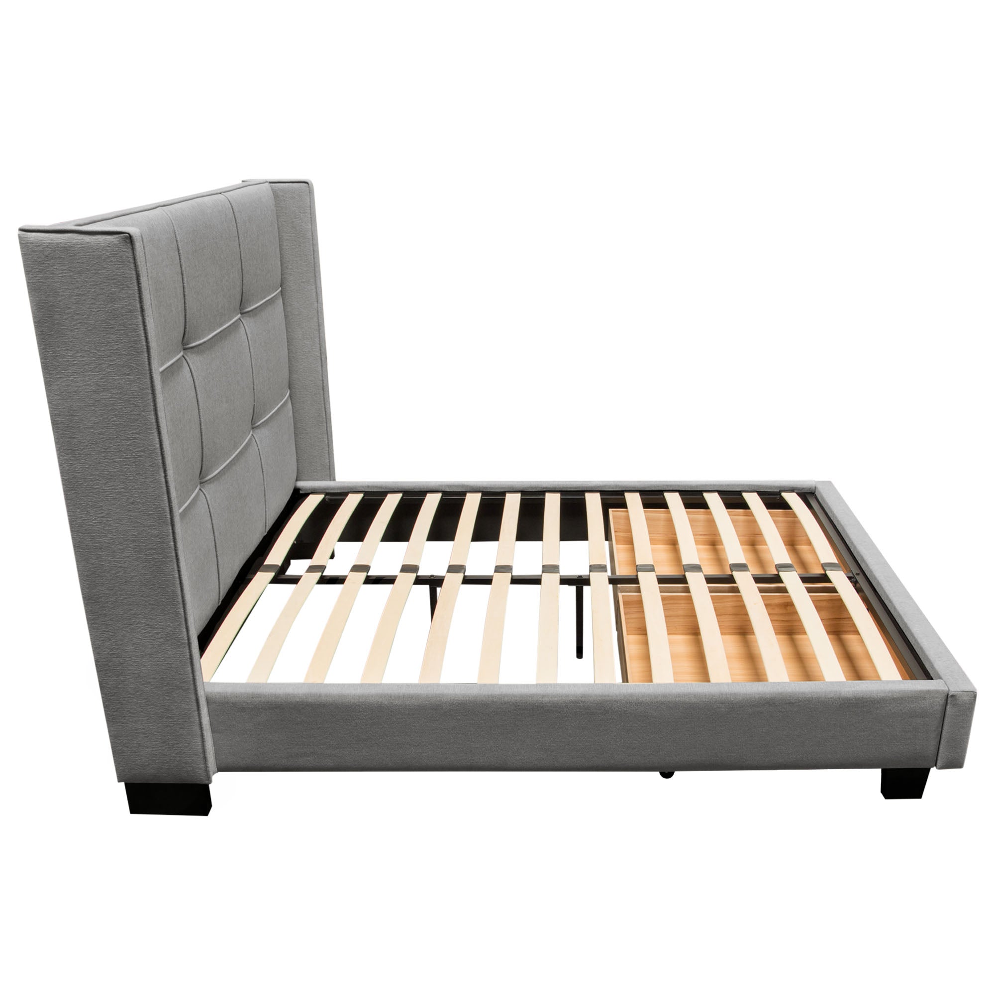 Beverly Bed With Storage - Grey