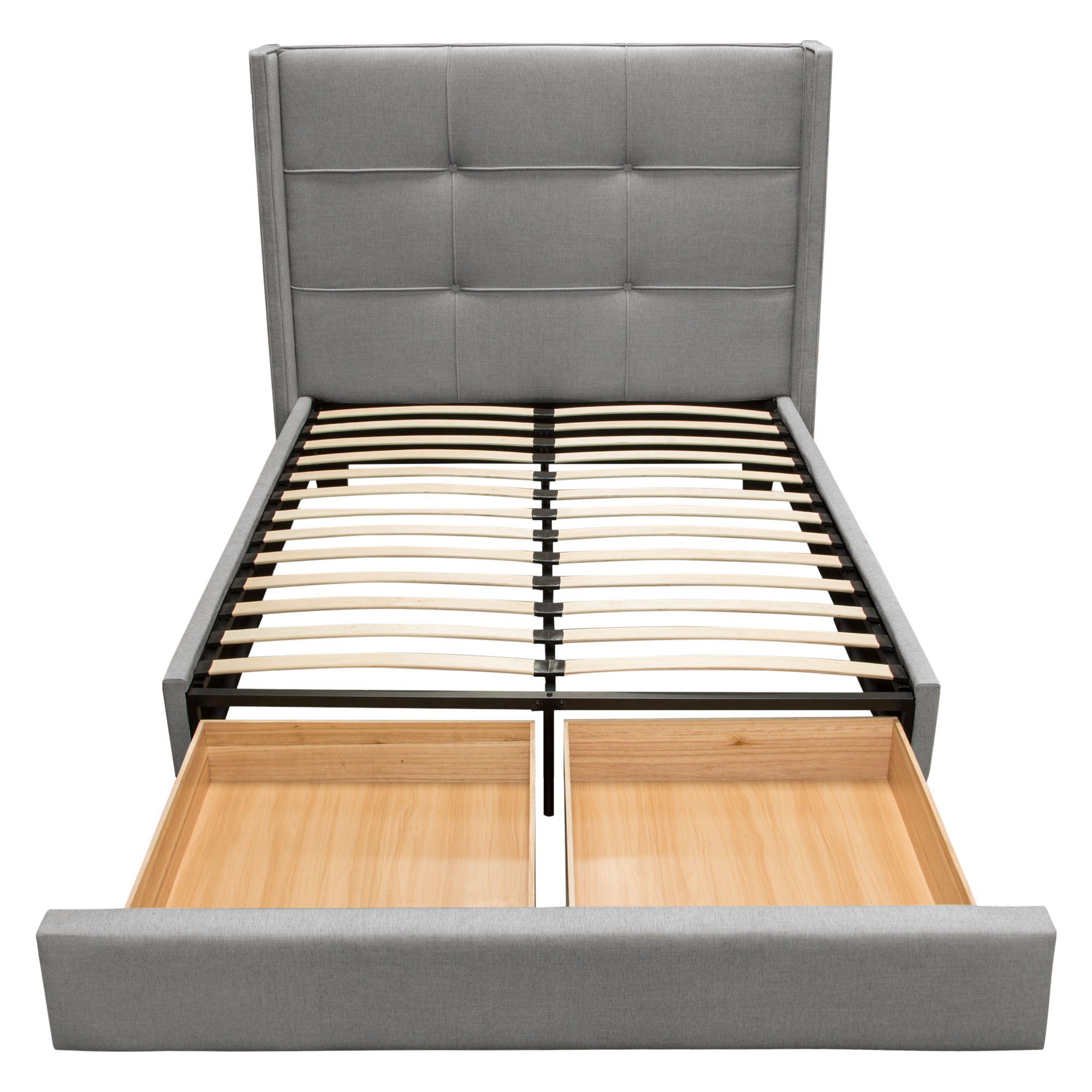 Beverly Bed With Storage - Grey