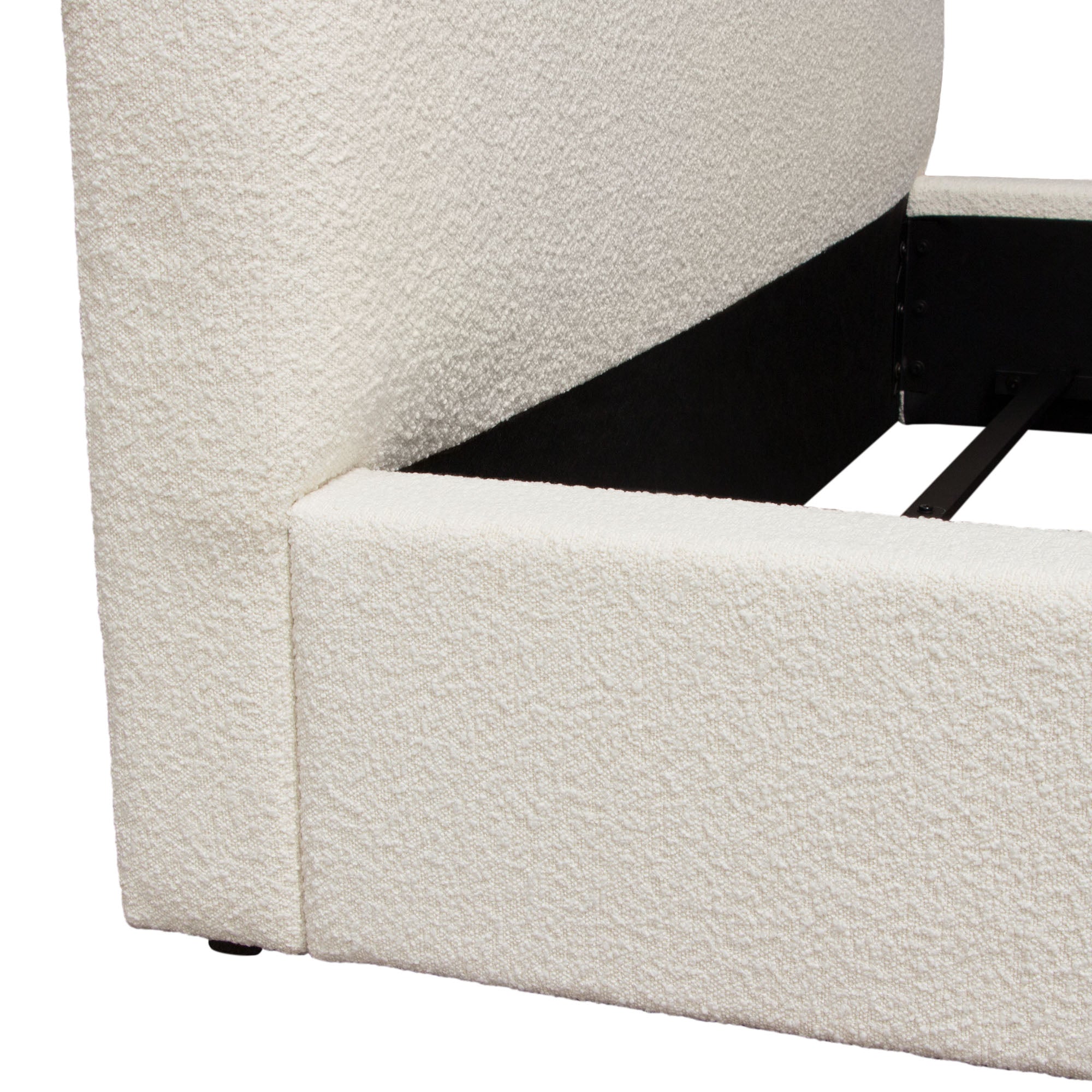 Cloud Low Profile Bed - Ivory Boucle