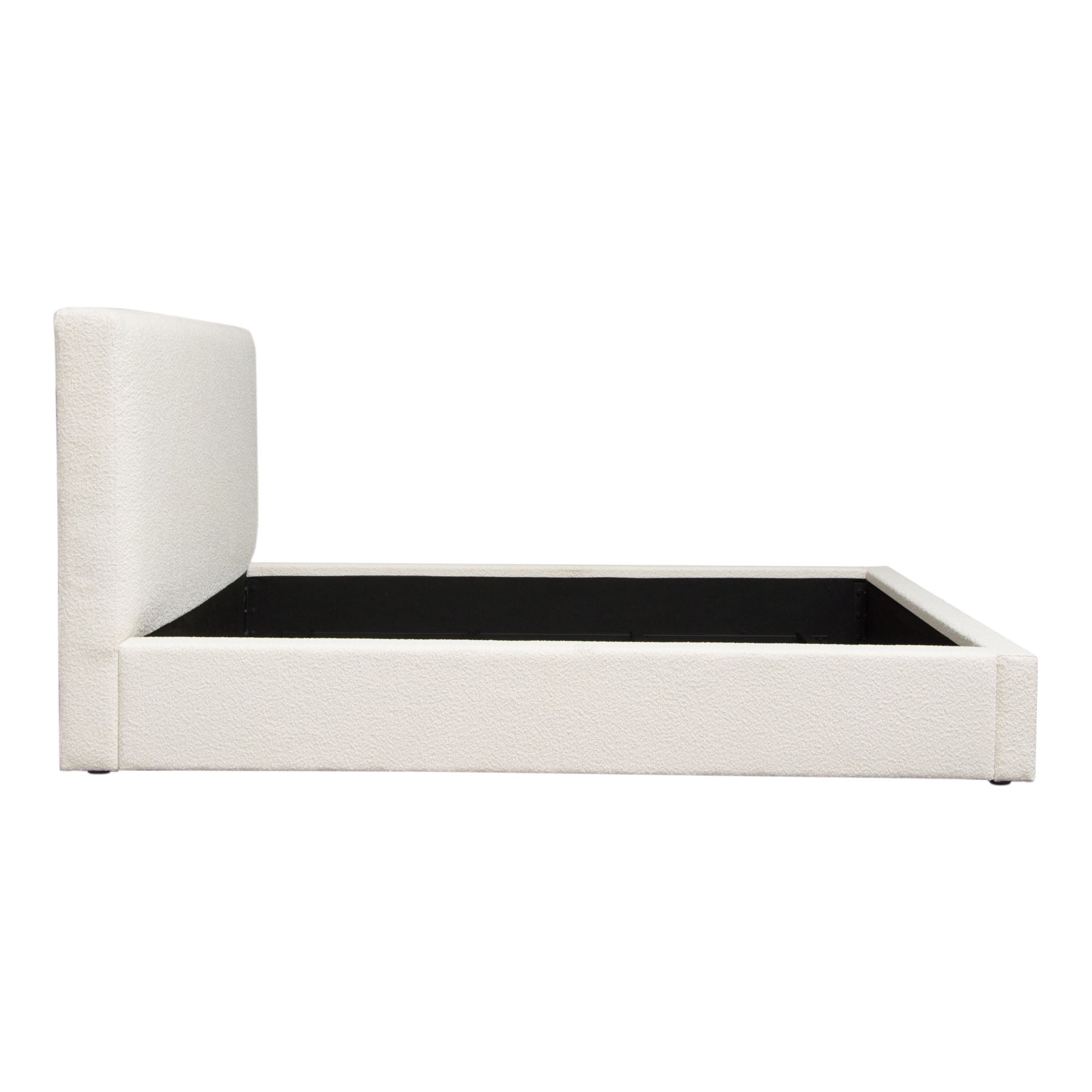 Cloud Low Profile Bed - Ivory Boucle