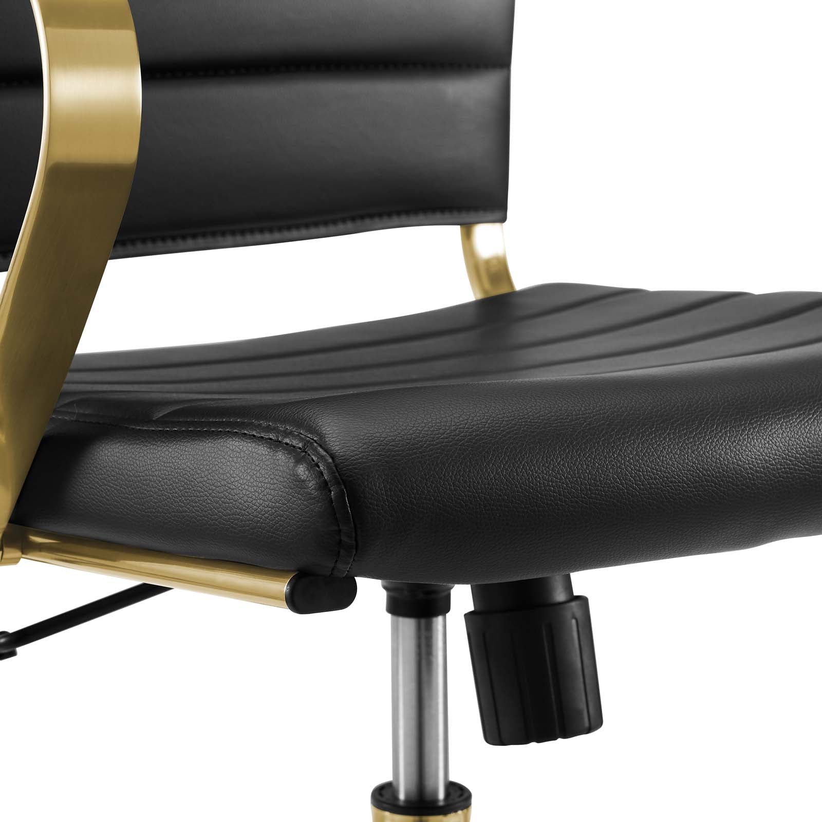 Jive Mid Back Faux Leather Office Chair - Black/Gold