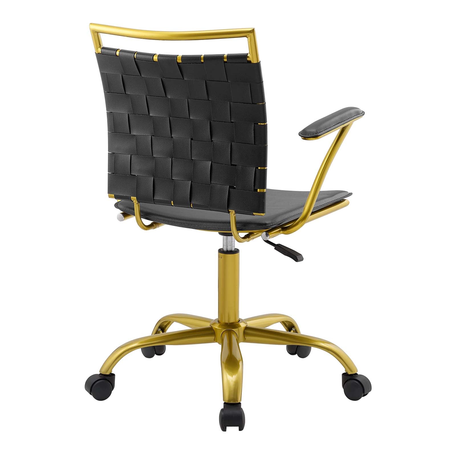 Fuse Gold Faux Leather Office Chair - Black