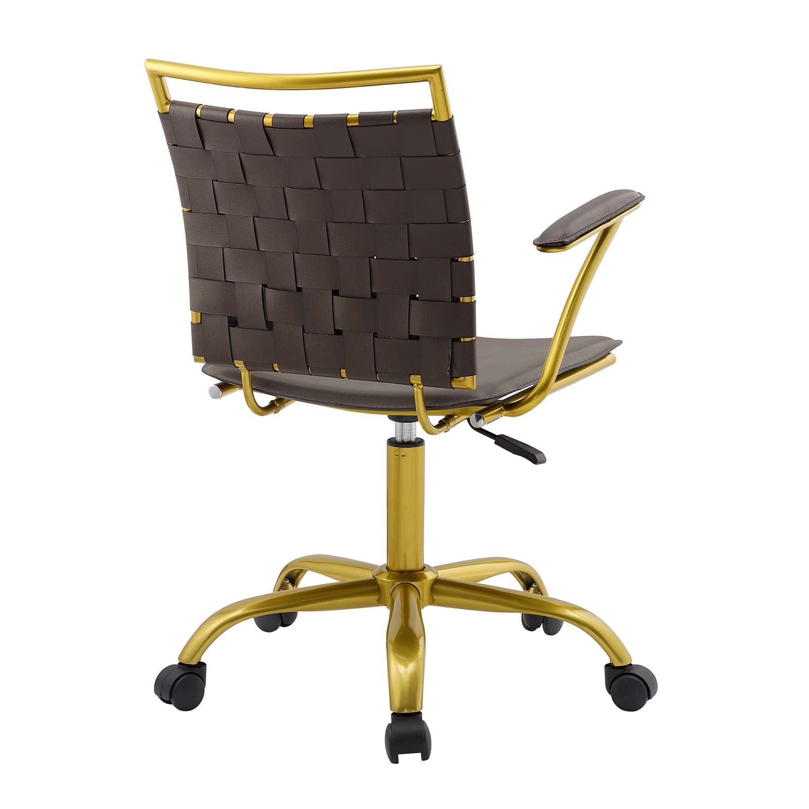 Fuse Gold Faux Leather Office Chair - Brown