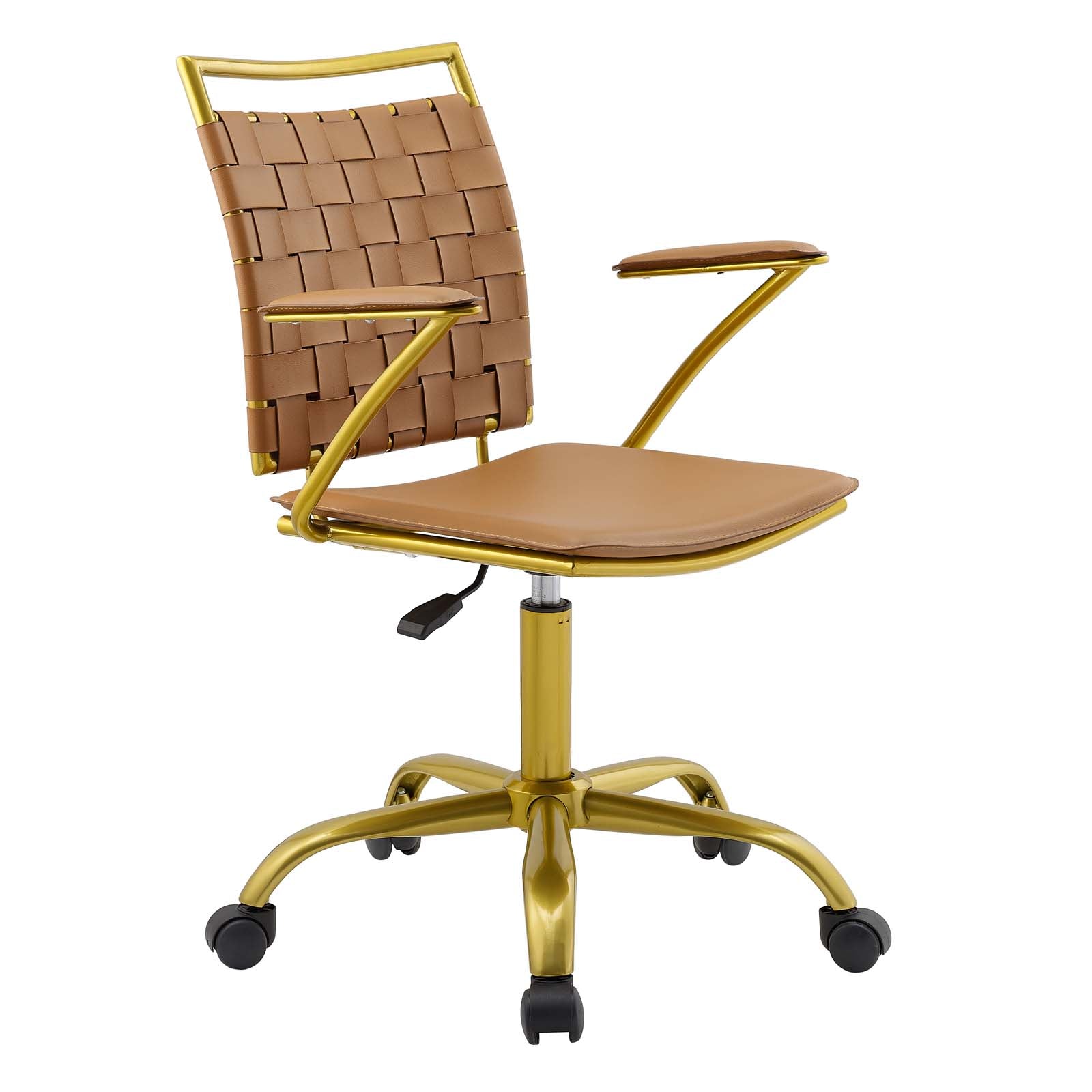 Fuse Gold Faux Leather Office Chair - Tan