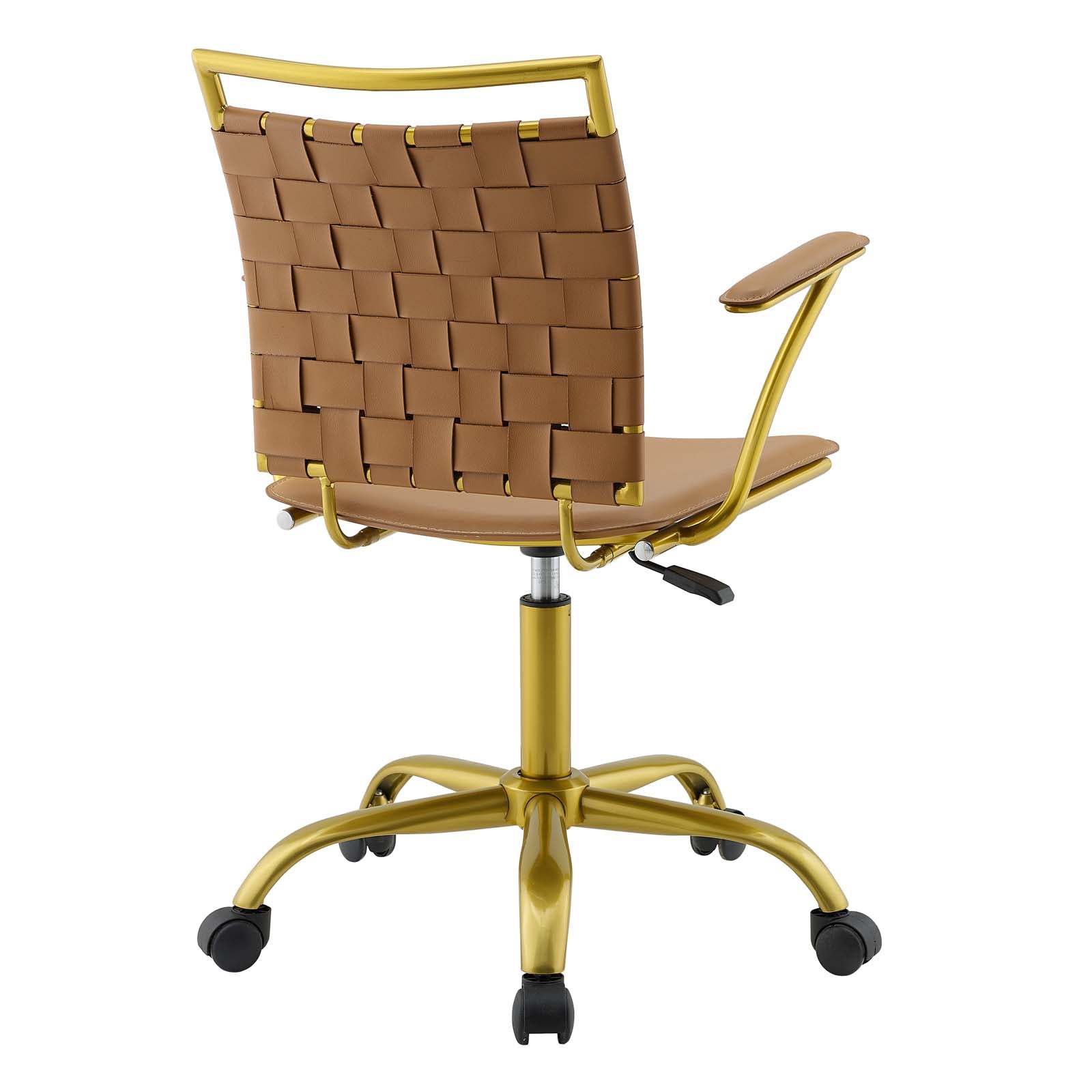 Fuse Gold Faux Leather Office Chair - Tan