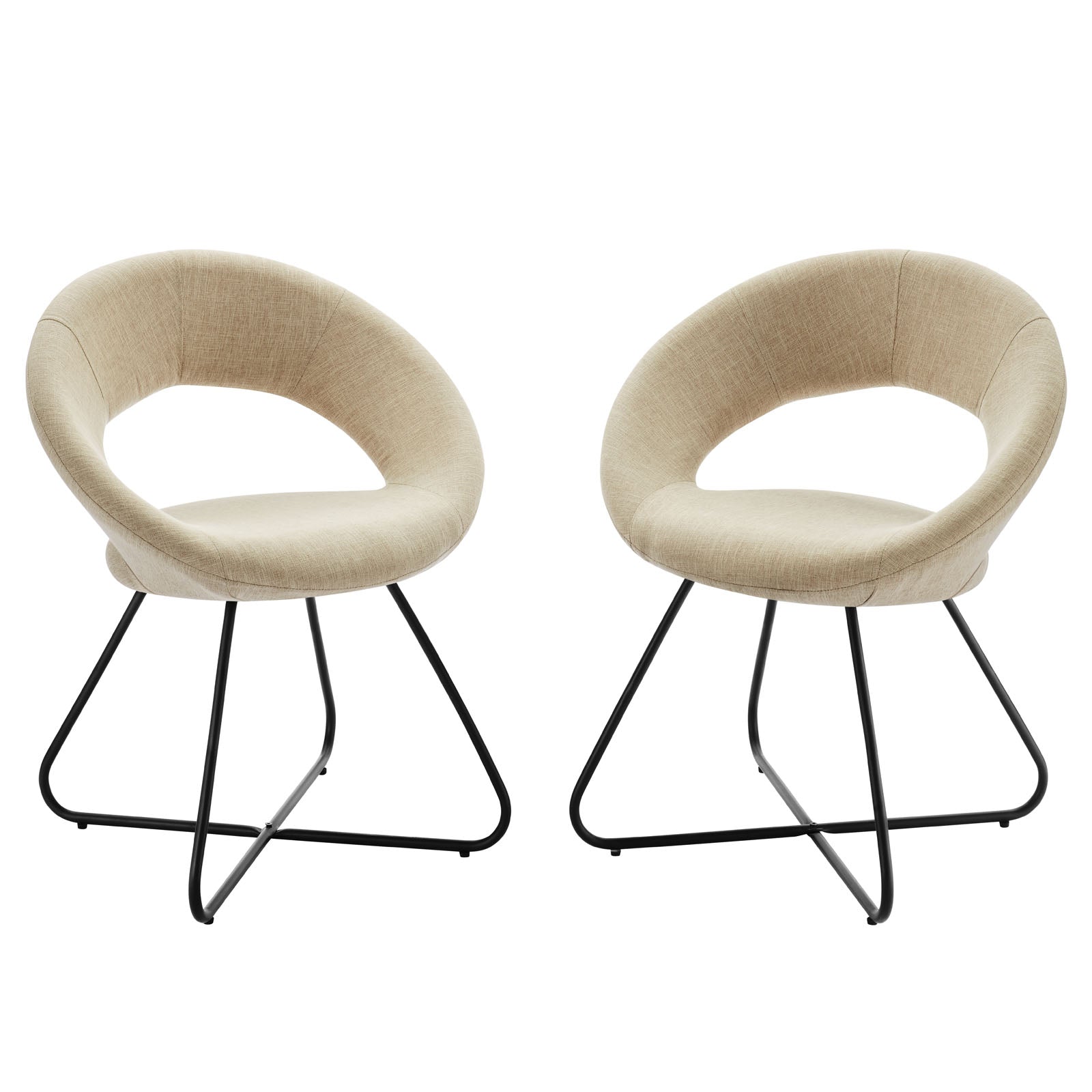 Nouvelle Upholstered Fabric Dining Chair - Set Of 2