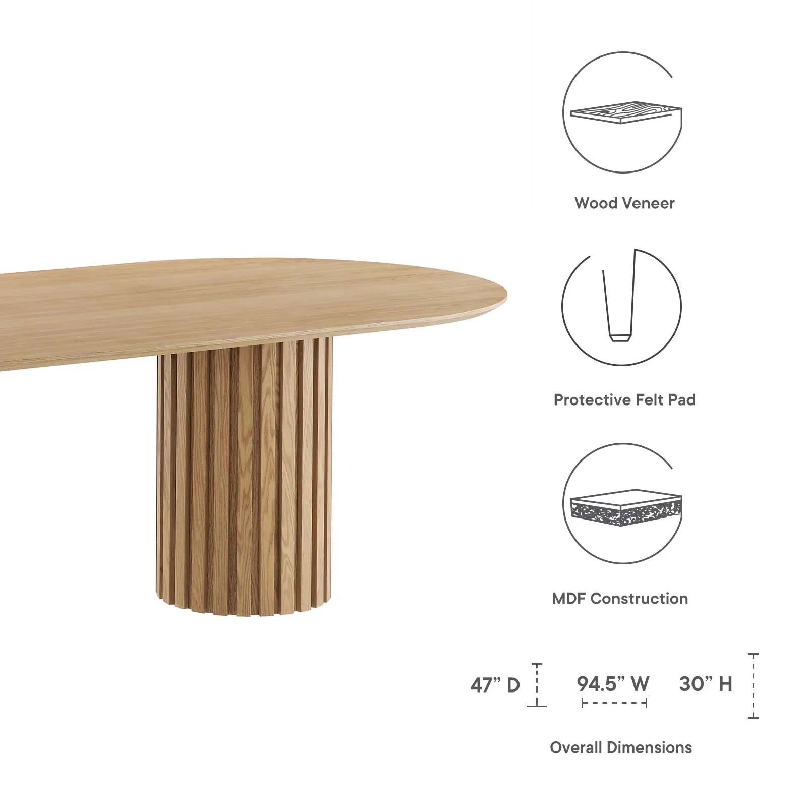 Senja Oval Dining Table - Oak