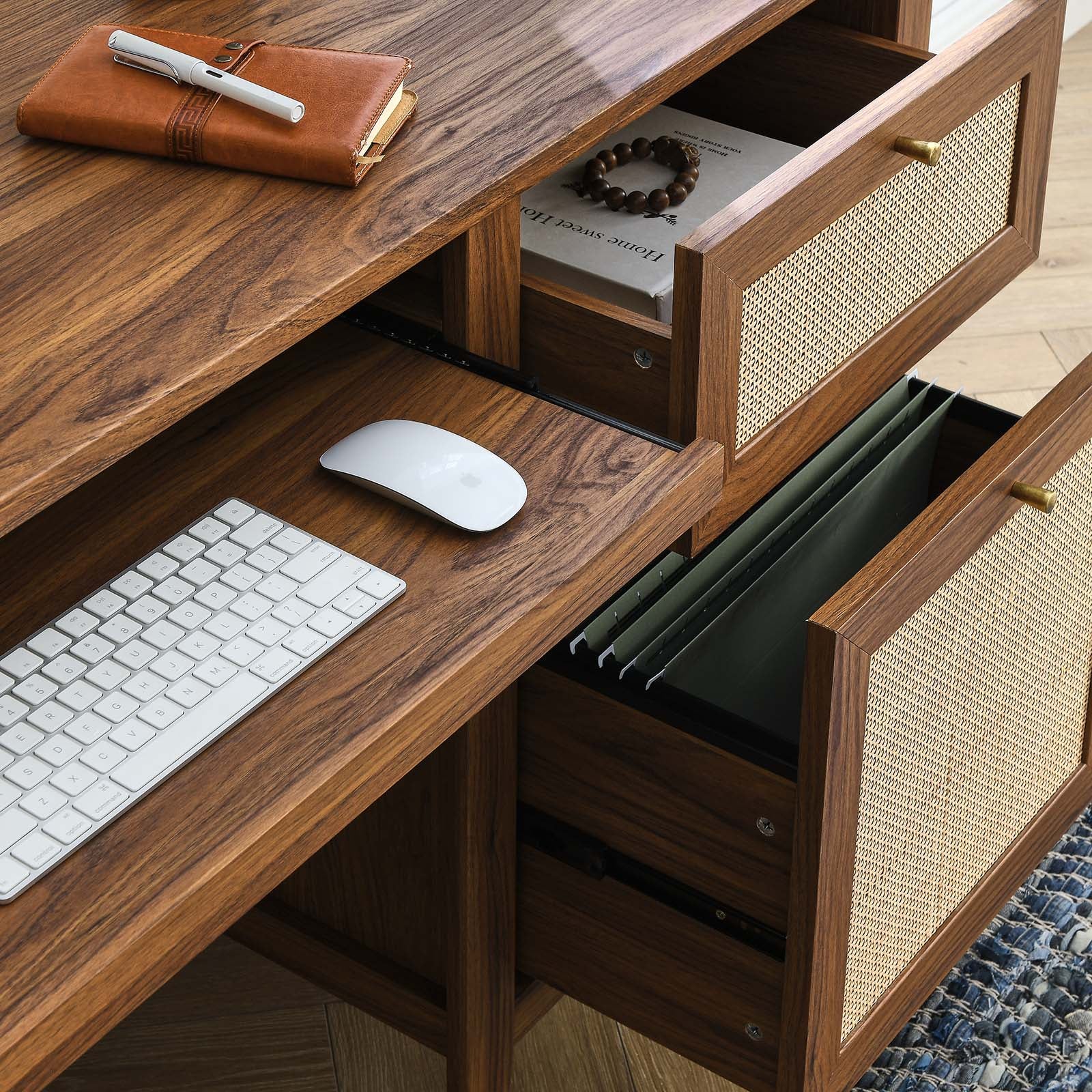 Soma Large Desk - Walnut