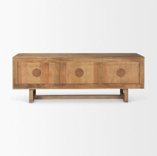 Grier Media Console- Light Brown