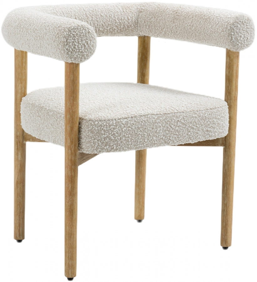 Hyatt Boucle Fabric Dining Chair - Natural