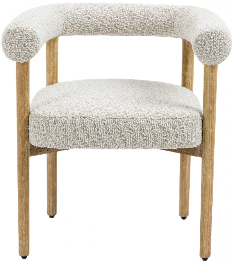 Hyatt Boucle Fabric Dining Chair - Natural